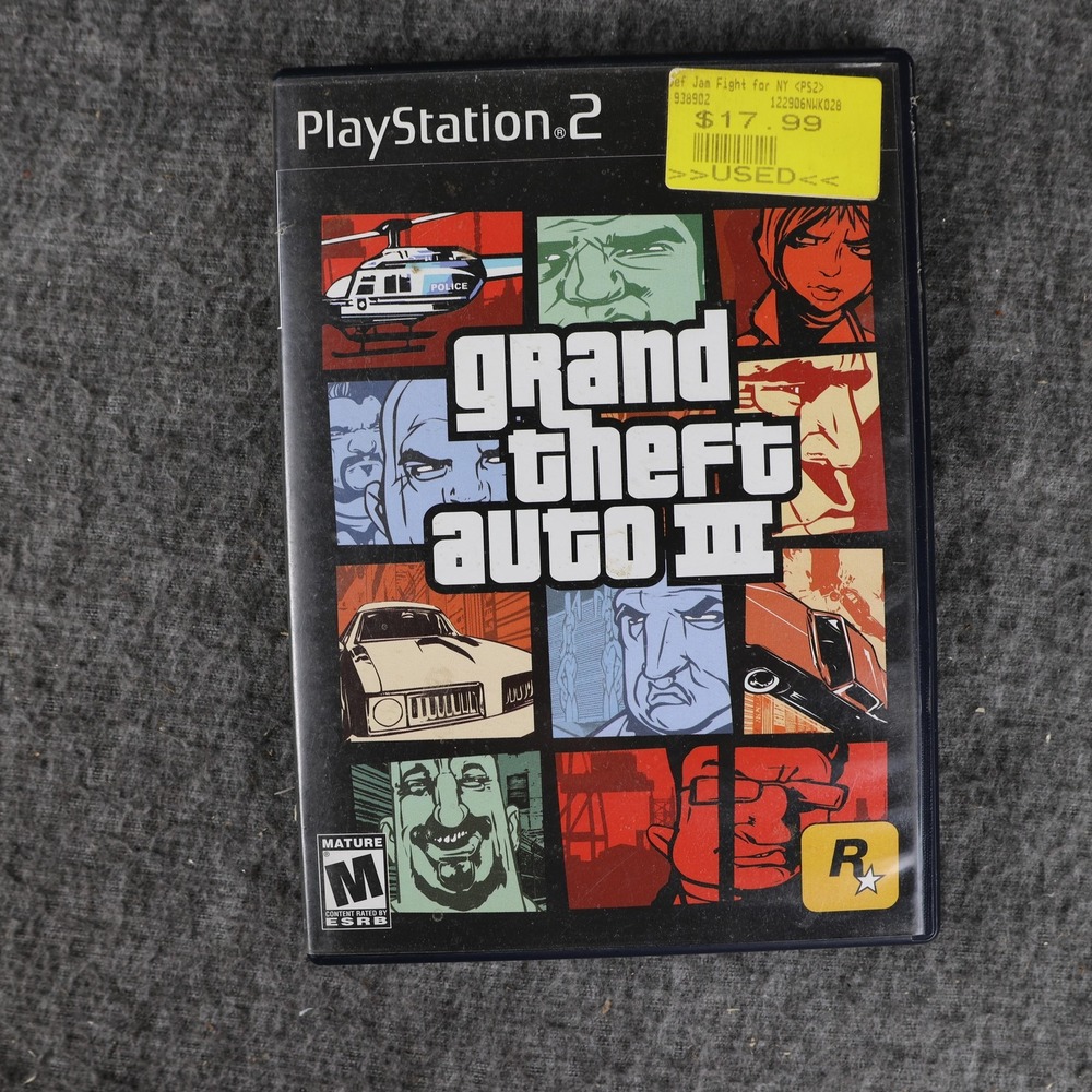 Grand Theft Auto III Sony PlayStation 2 PS2 Game Rockstar M NTSC-U/C CIB 2001